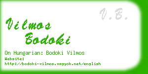 vilmos bodoki business card